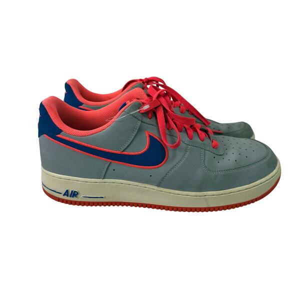 Nike Air Force 1 Low Men’s Sneakers sz 13 Wolf Gray Game Royal Punch #M123 - Picture 1 of 7